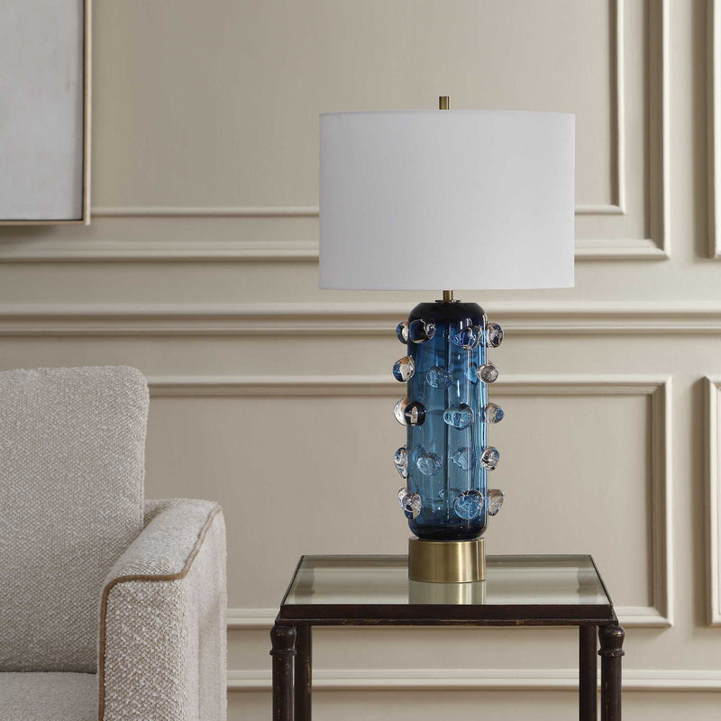 Aura - Table Lamp - Blue / Brass