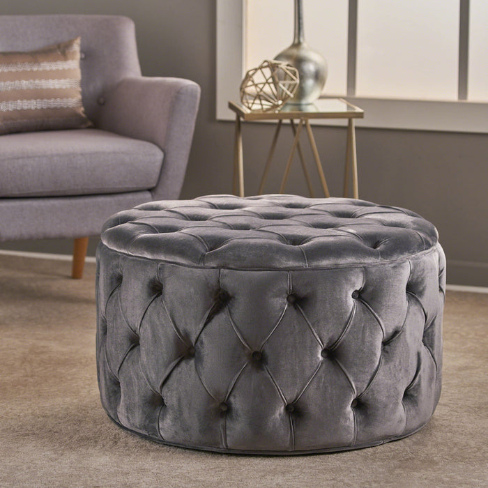 Modern Glam Ottoman Velvet