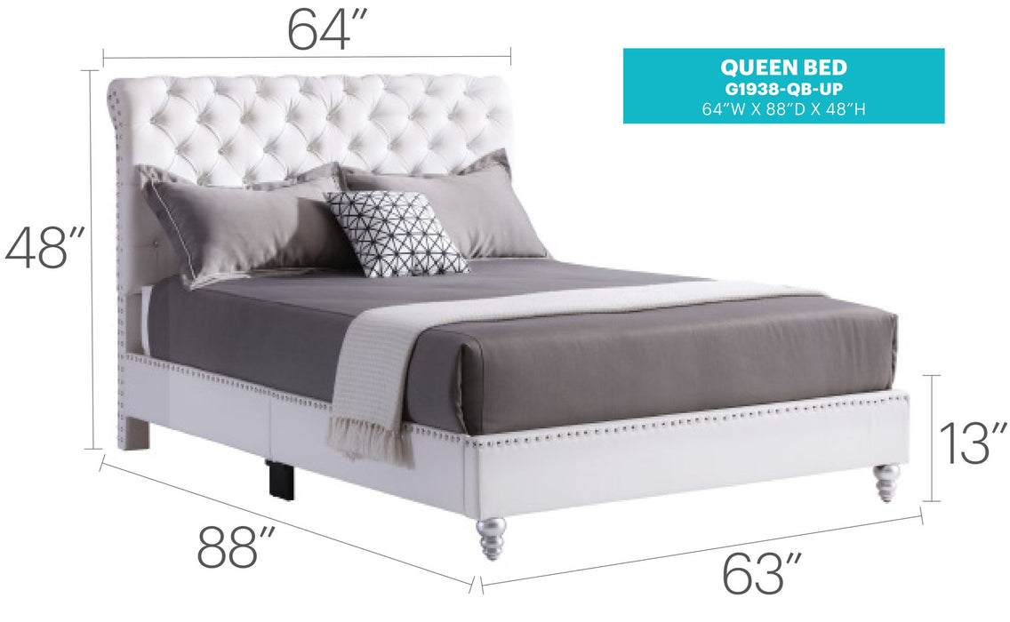 Elegant Transitional Upholstered Bed