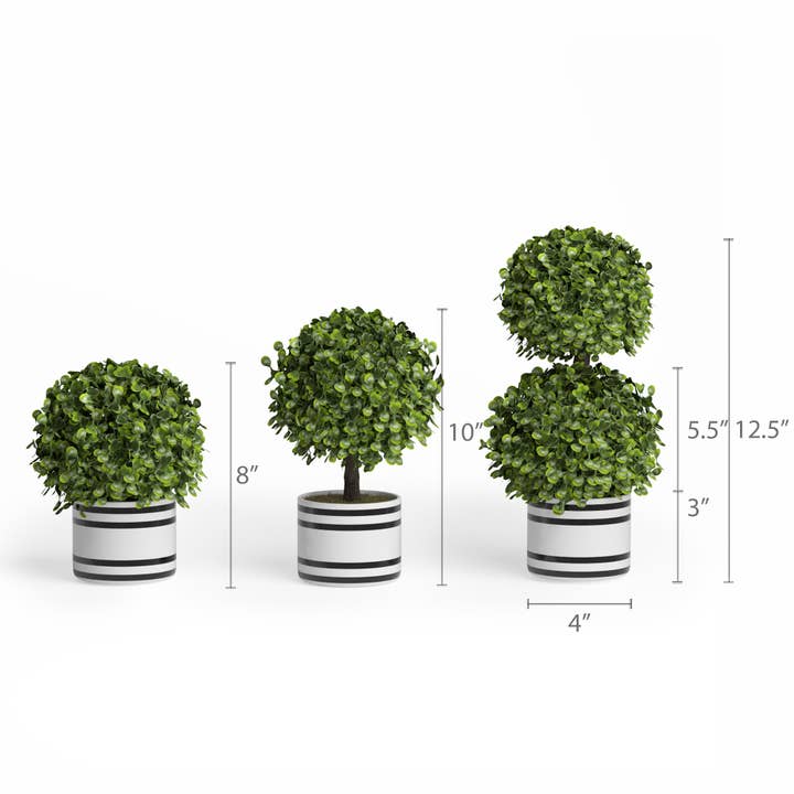 Faux Mini Topiary | Set of 3