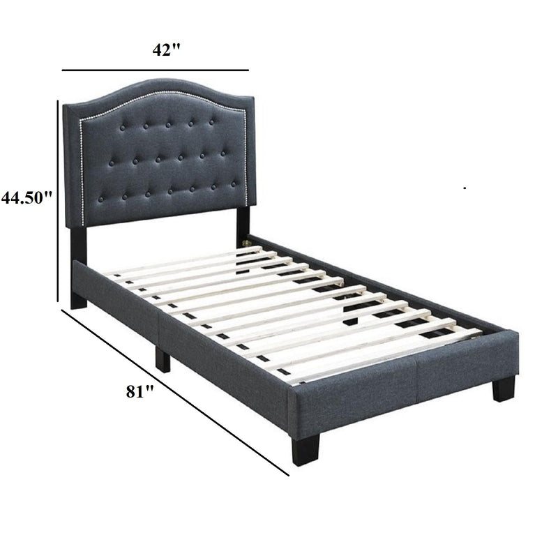 European Style Bed, Button Tufted Headboard