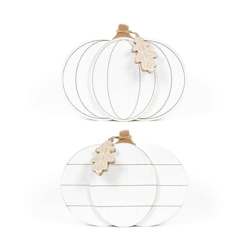 Chunky Wooden Short Pumpkin FALL Decor
