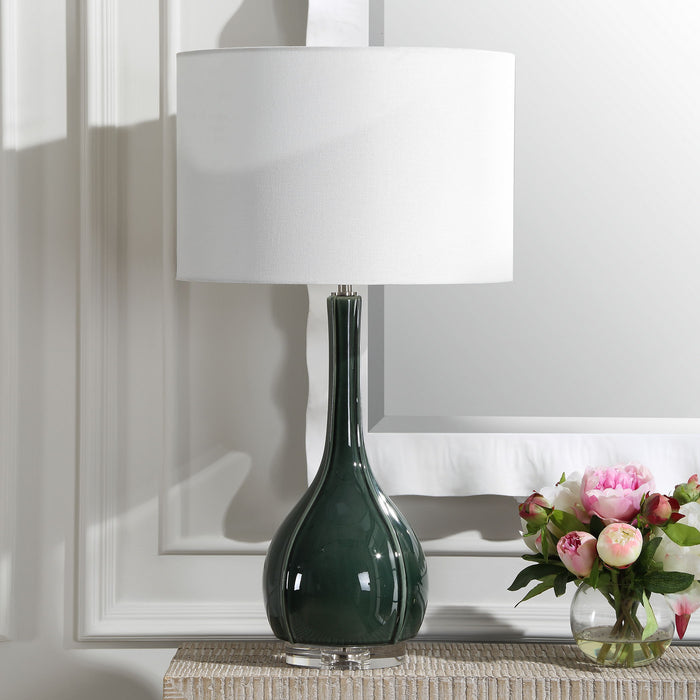 Essex - Green Glass Table Lamp