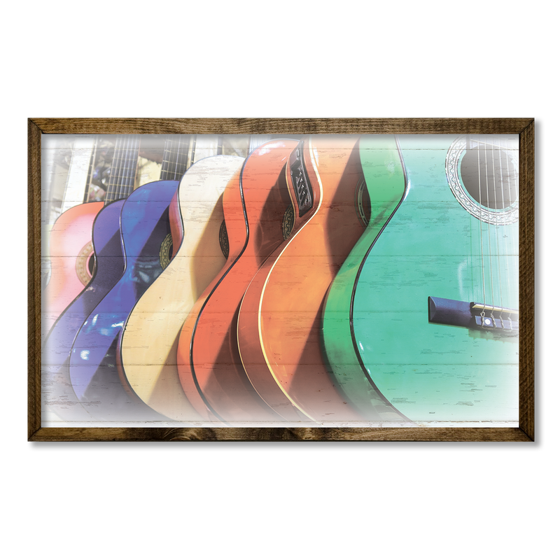 COLORFUL GUITARS FRAMED PICTURE