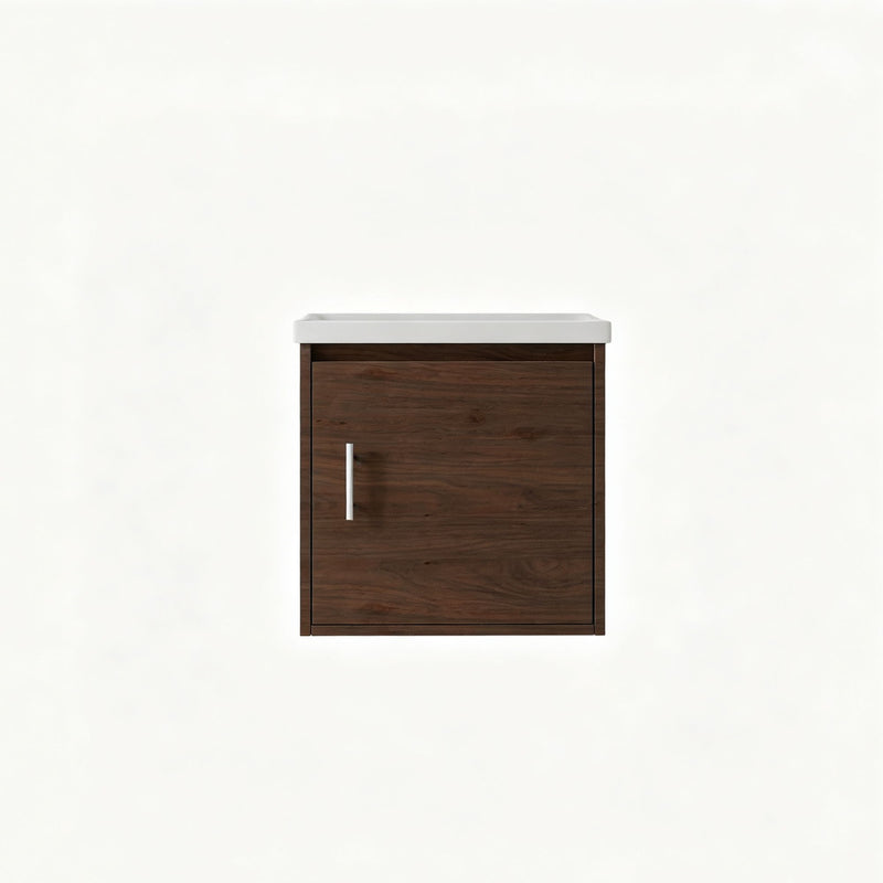Floating Bathroom Vanity Combo, Wall Mounted Cabinet With Sink & Soft Close Doors For Small Bathrooms