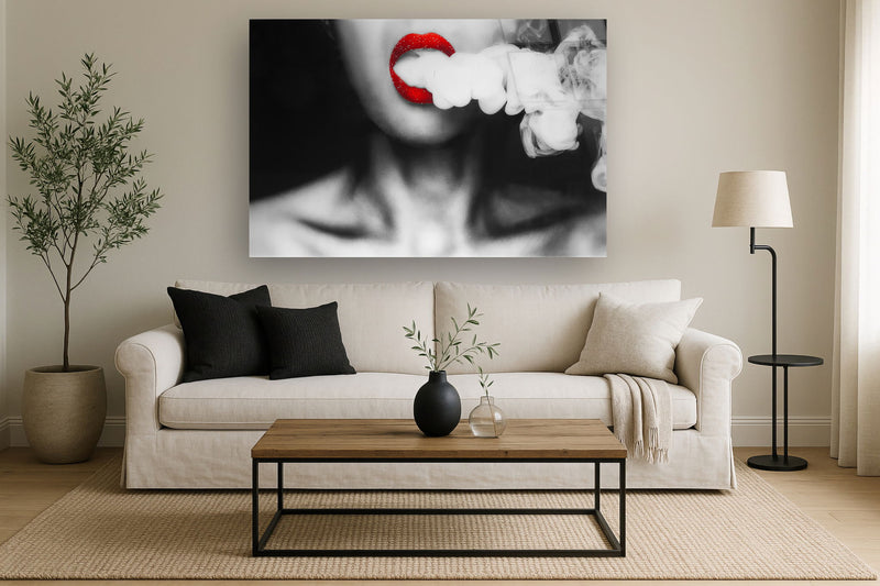 Temp Glass With Foil & Rhinestones - Billowing Smoke - Dark Gray