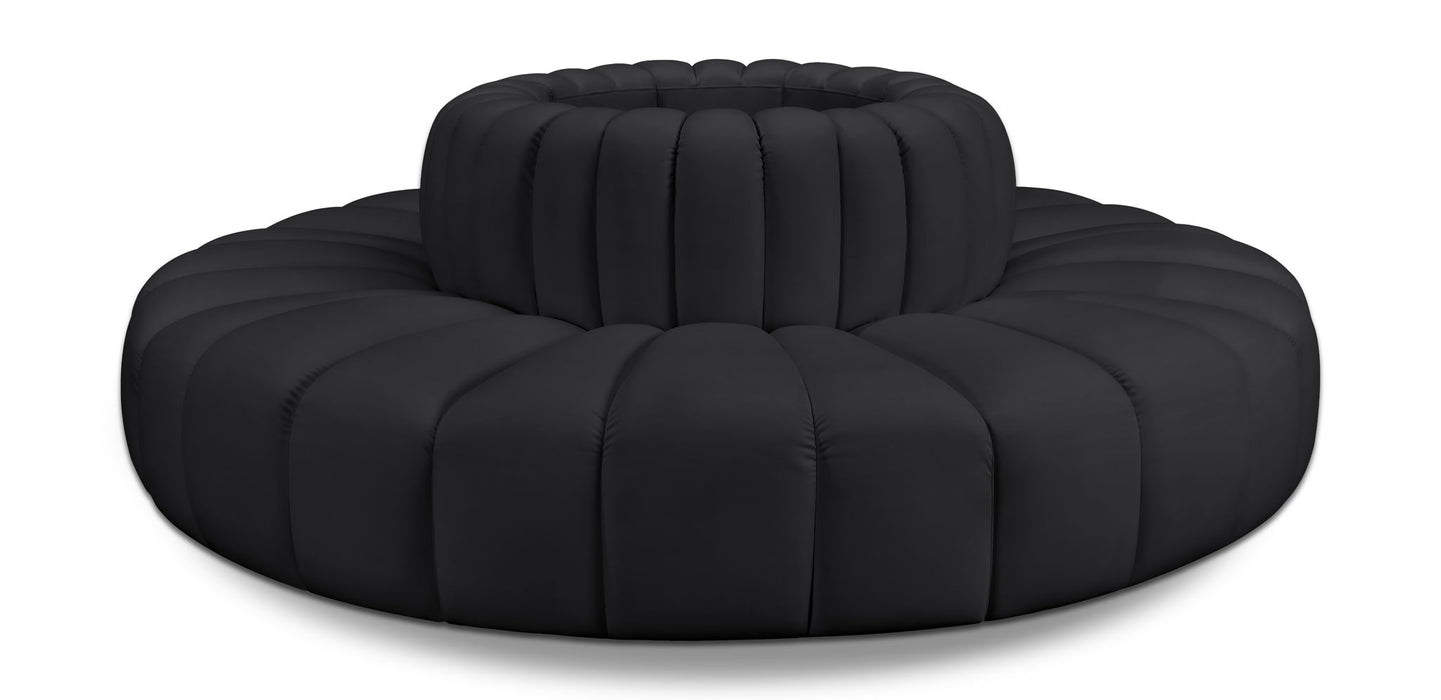 Arc - Faux Leather 8 Piece Round Modular Sofa