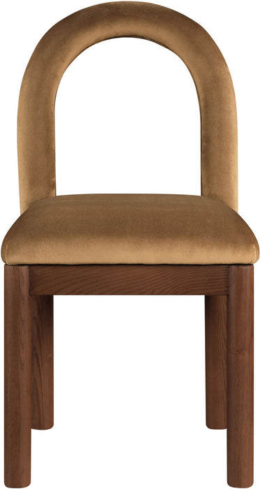 Conrad - Velvet Dining Chair With Brown Legs
