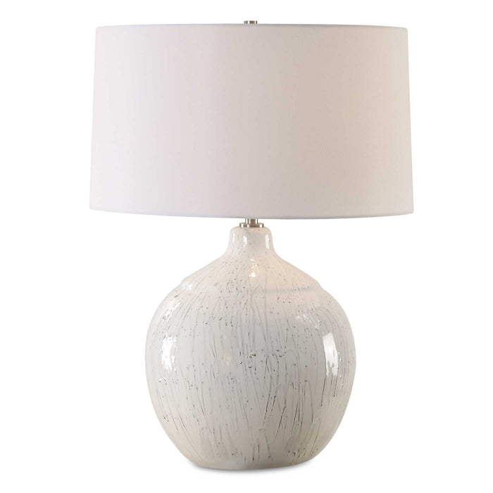 Dribble - White Glaze Table Lamp