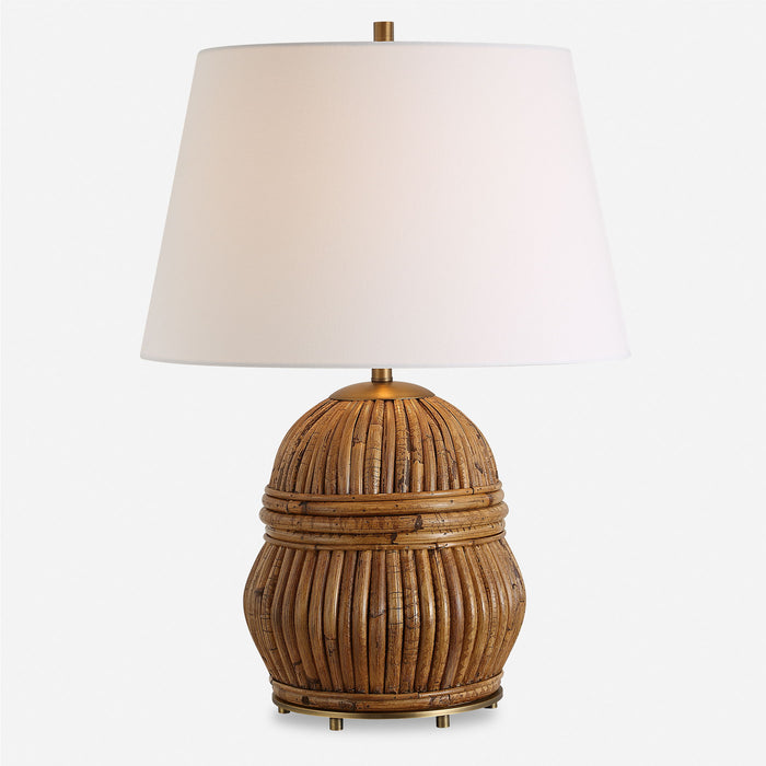 Reed - Honey Rattan Table Lamp - Light Brown