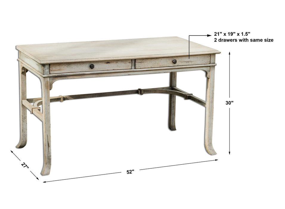 Bridgely - Aged Writing Desk - Beige