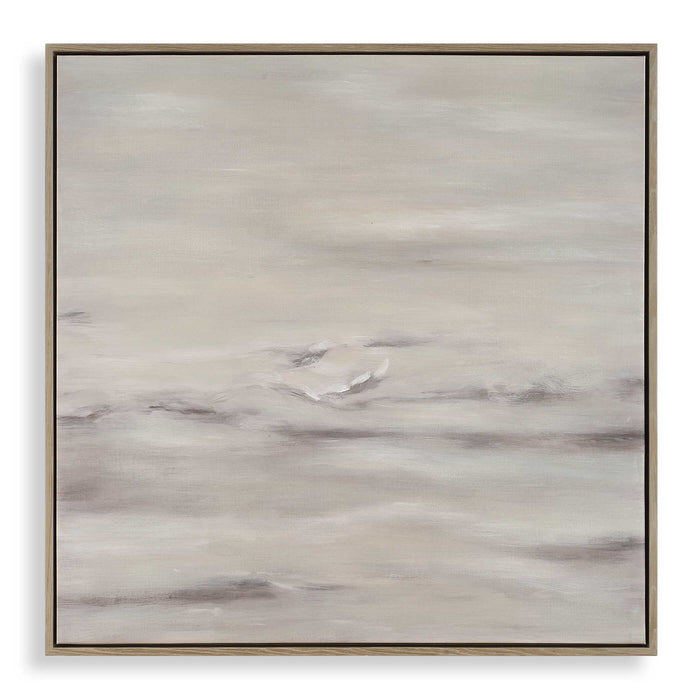 Trance - Hand Painted Abstract Art - Brown / Gray / White / Woodtone