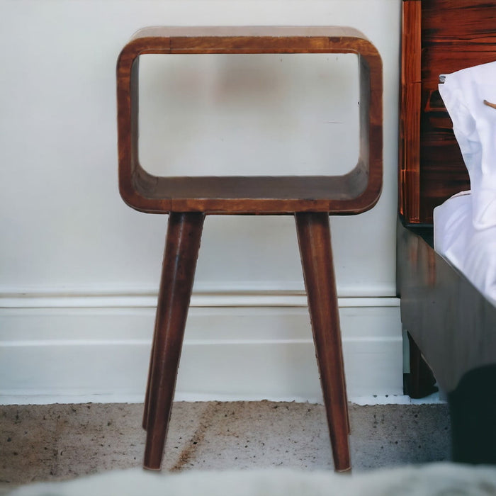 Minimalist Open Curved Nightstand