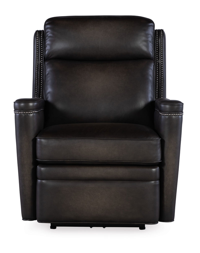 MS - Hamilton Power Recliner With Power Headrest - Dark Brown
