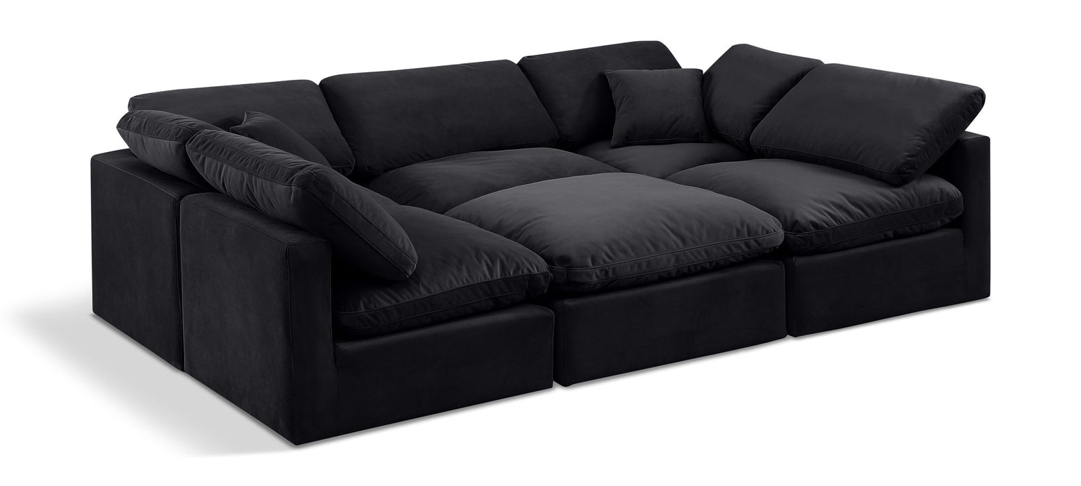 Indulge - Velvet 6 Piece Modular Sectional