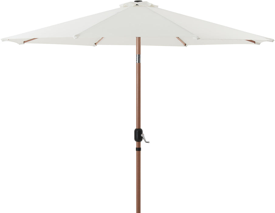 Fiji - Aluminum Patio Umbrella With Square Black And Teak Base