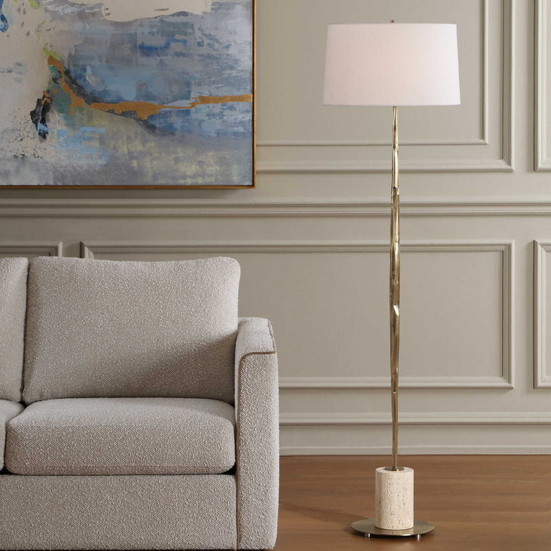 Halen - Brass Floor Lamp - Brass,Gold