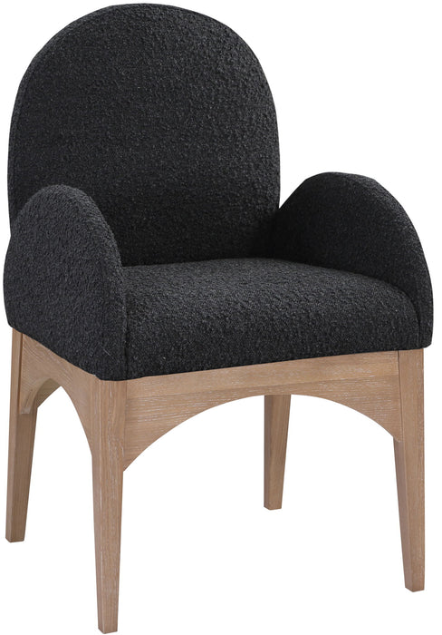 Waldorf - Boucle Dining Arm Chair With Natural Legs
