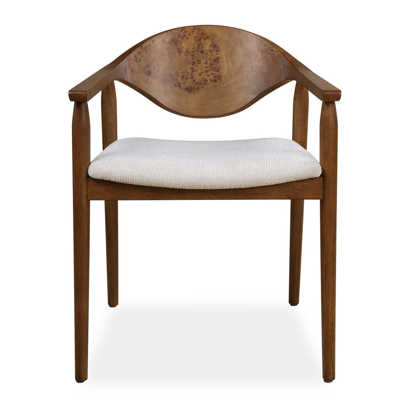 Augusta - Burl Dining Chair - Brown,White