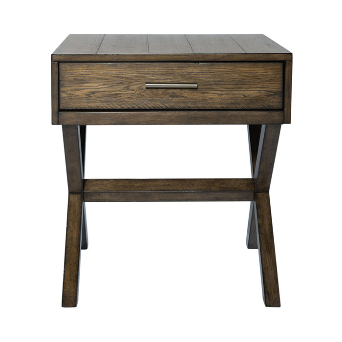 Lennox - Drawer End Table - Dark Brown