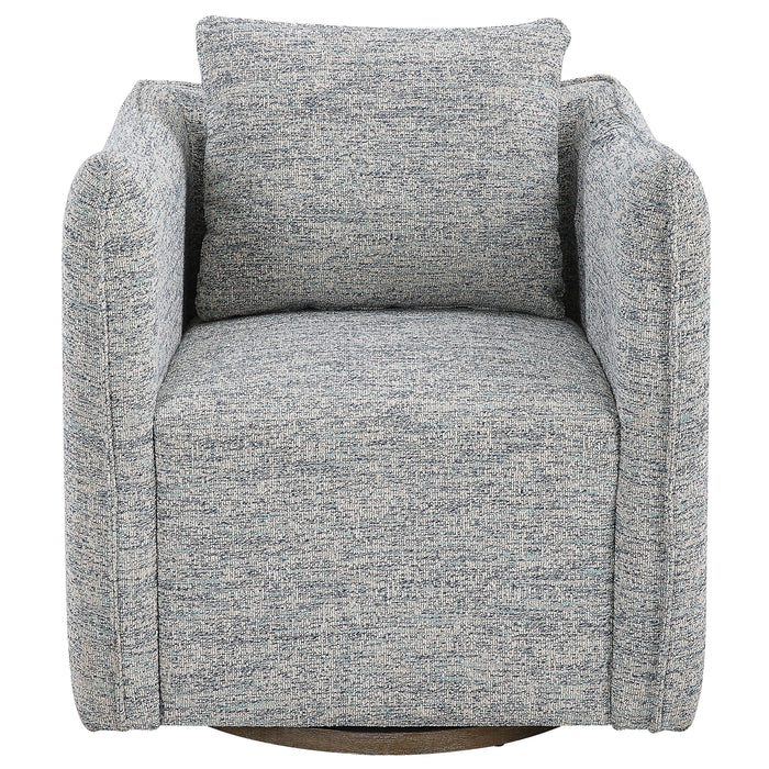 Corben - Swivel Chair - Pearl Silver