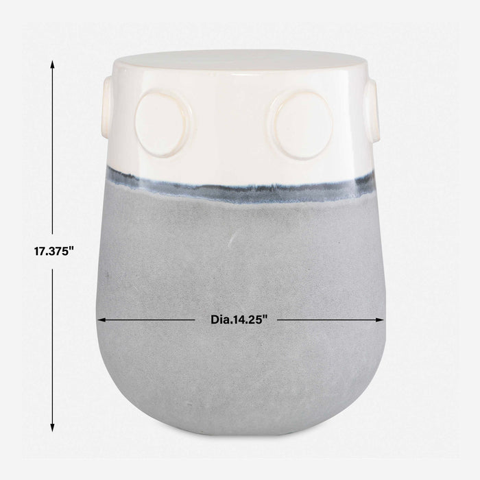 Mulvane - Ceramic Garden Stool - Gray