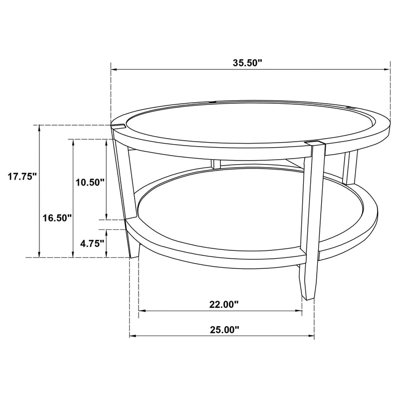 Elliott - 2 Piece Round Coffee And End Table Set - Maple