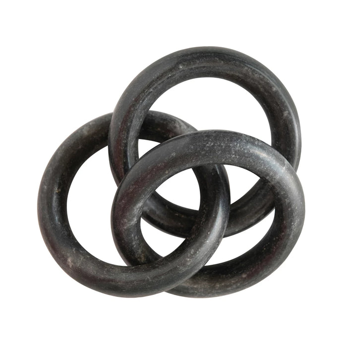 Marble Circle Chain Décor | Black Marble