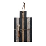 Marble Board with Leather Tie & Canape Knife