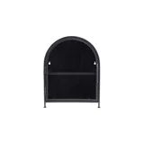 Textured Metal Wall Cabinet with Shelf & Glass Door