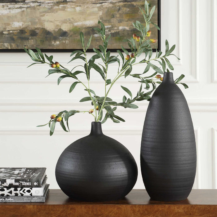 Bower - Vases (Set of 2) - Black