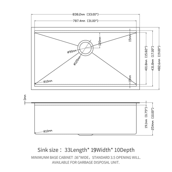 Workstation Kitchen Sink,Single Bowl Undermount