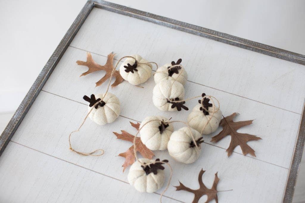 60" Pumpkin Felt Garland