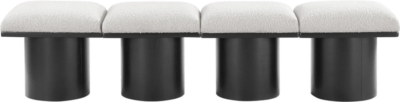 Pavilion - 4 Piece Modular Bench With Black Base