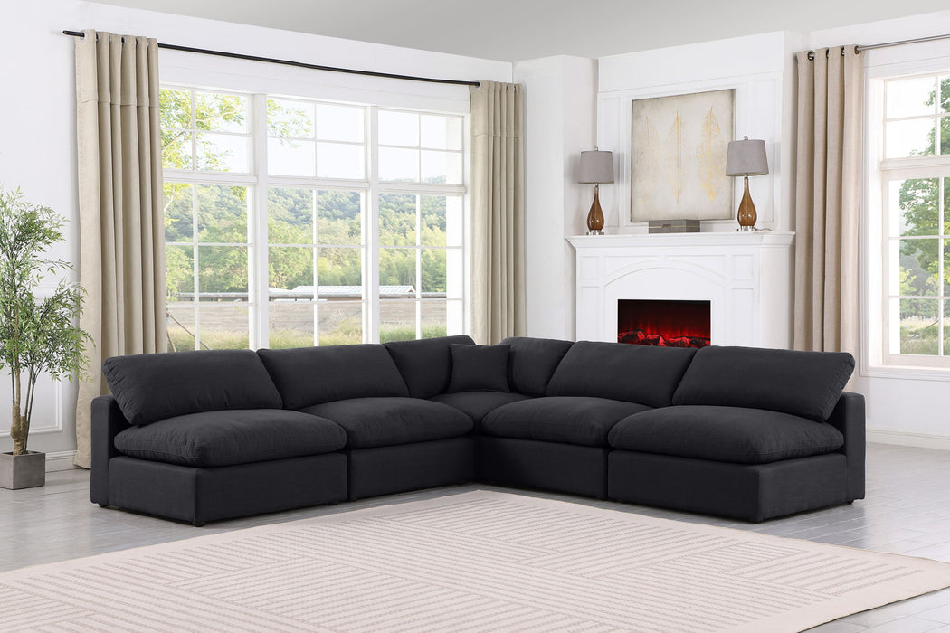 Comfy - 5 Piece Linen Modular Corner Armless Sectional