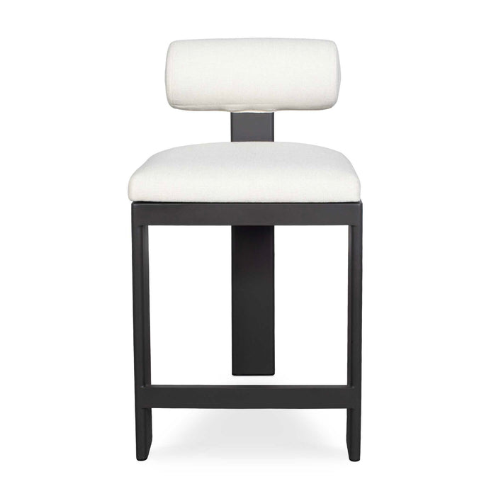 Bolster Back - Outdoor Counter Stool - White