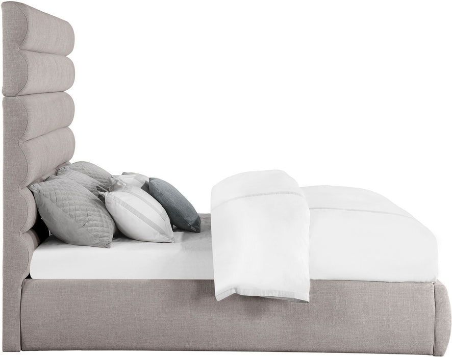 Adam - Linen Fabric Bed With 70.5" Headboard