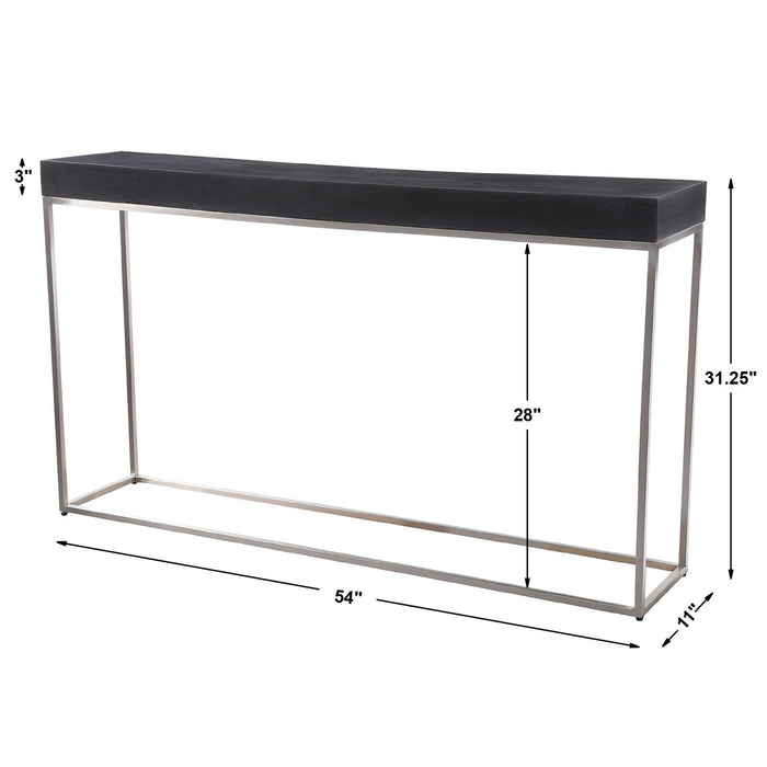 Jase - Concrete Console Table - Black