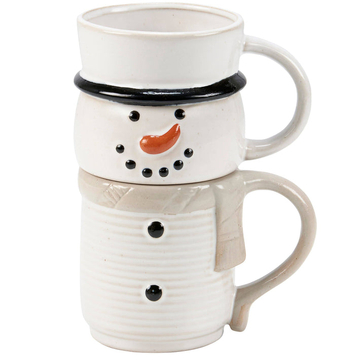 Stacked Snowman Mug Set