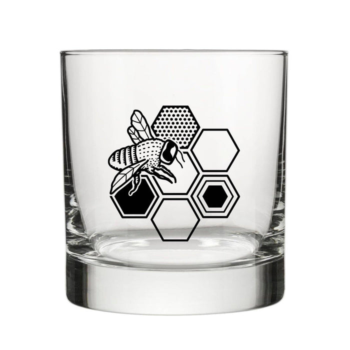 Whiskey Glass | Bee Glass | Rocks Glass | Screen Printed