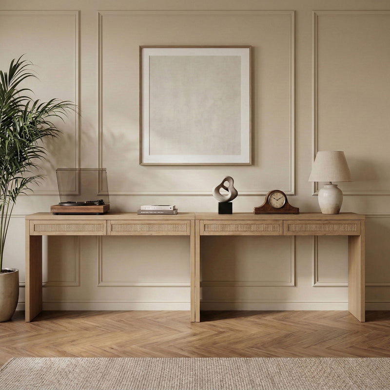 Avro - Solid Wood And Oak Veneer Desk