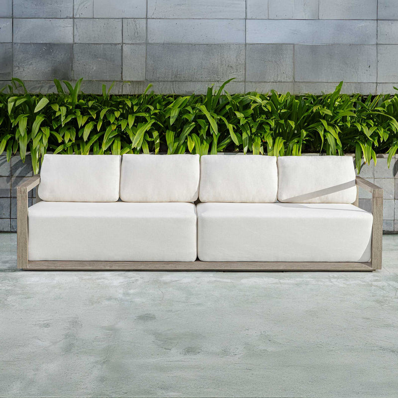Remsen - Outdoor Sofa - White / Brown
