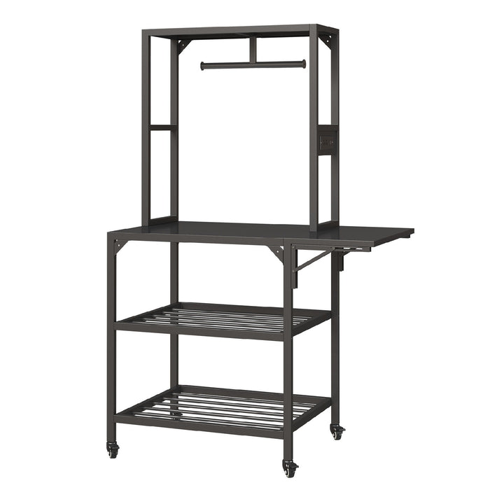 Heavy Duty 3D Printer Stand With Filament Storage Rack - Black