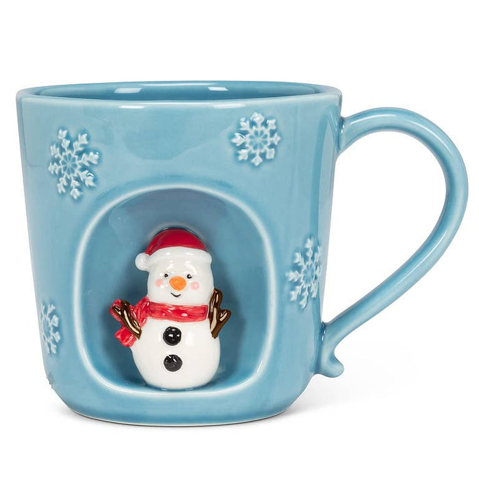 Snowflake Mug with Holiday Characters