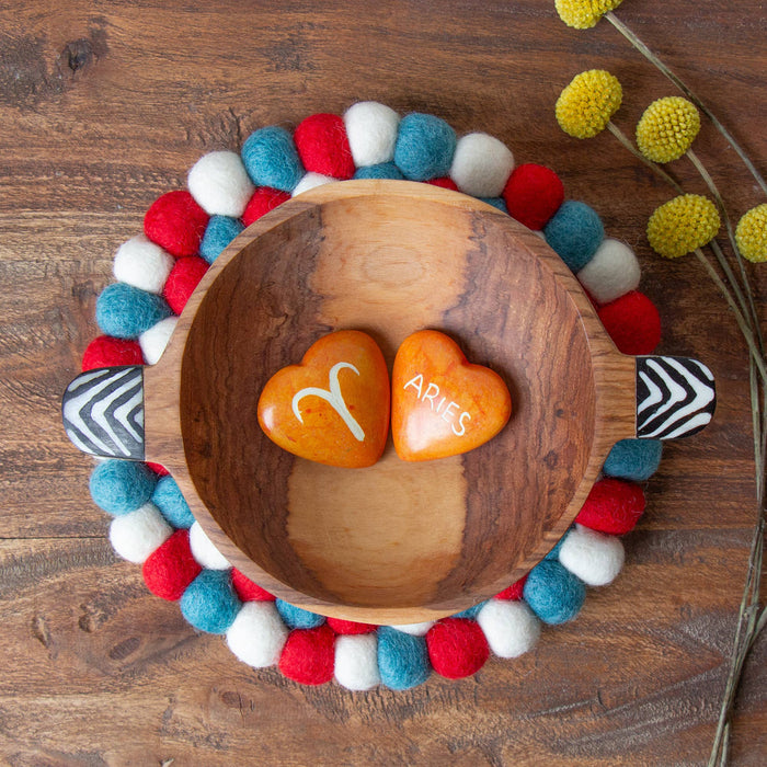 Kai Red & Blue Felt Ball Trivet