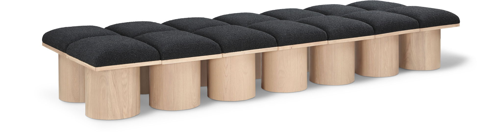 Pavilion - 14 Piece Modular Bench With Natural Base