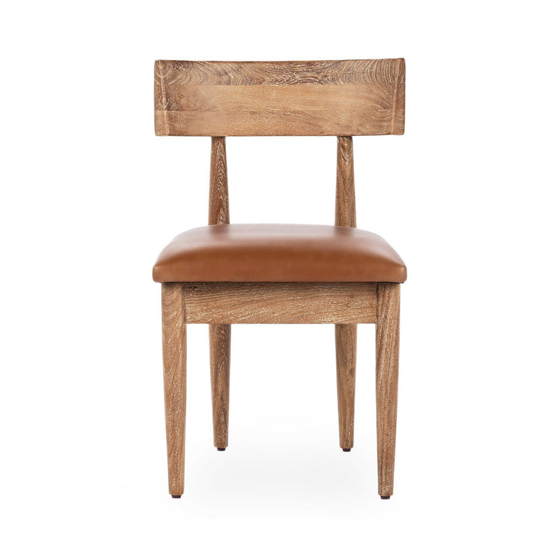 Alvaro - Leather Dining Chair (Set of 2) - Golden Wheat