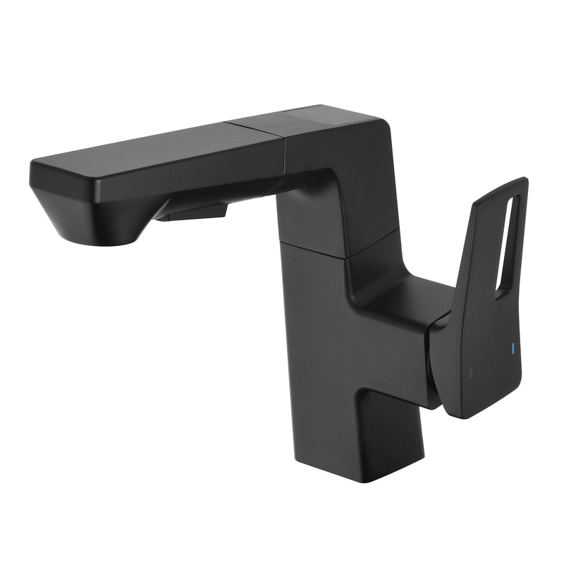 Modern Smart LED Bathroom Faucet With Temperature Digital Display And Pull Down Sprayer