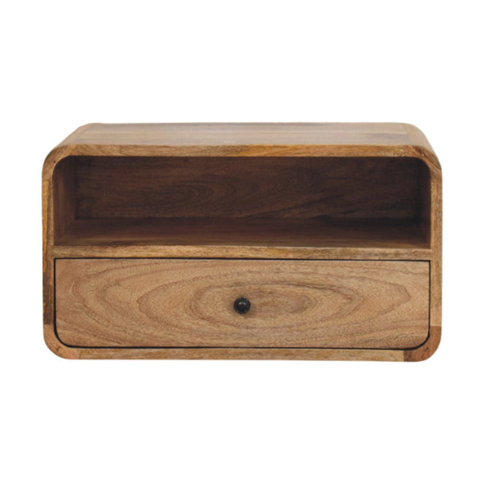 Curved Upper Slot Floating Nightstand