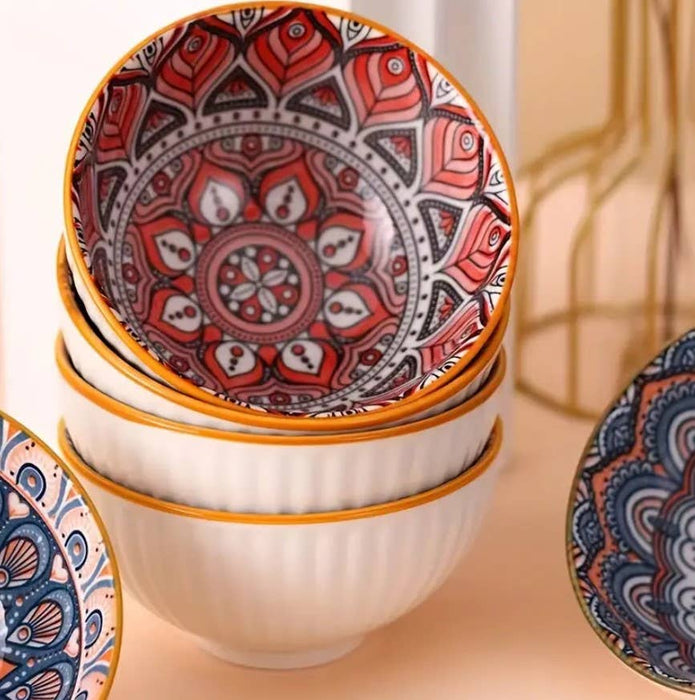 Ceramic mini rice bowl set of 6. Serving bowls for Miso Soup